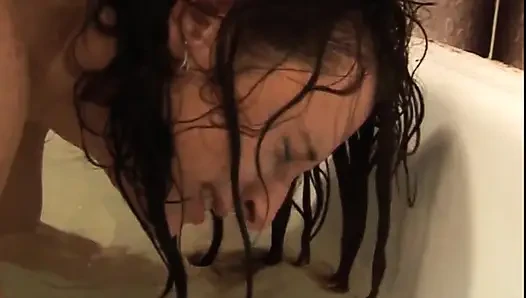 Bathroom fucking big cock sucking