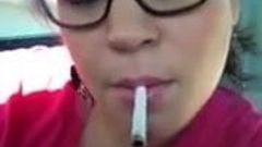 Sandy Yardish camel cigarette in my glasses