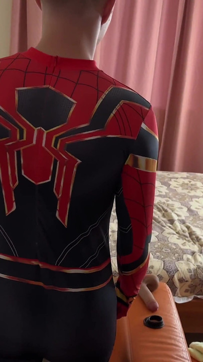 Spider-man Came to Me and Sat on a Huge Dildo!