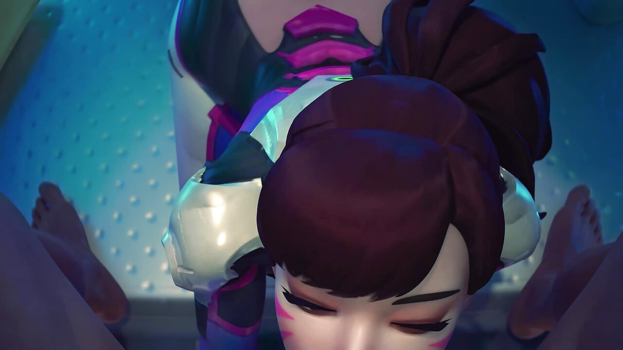 D.Va 海灘早晨肛交和夜間邋遢口交面部護理 - 守望先鋒3D動畫