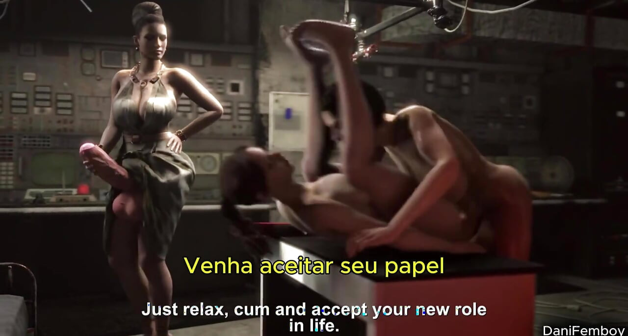 Resident Evil 2 transsexuală țâțoasă cu pulă uriașă fute o fată