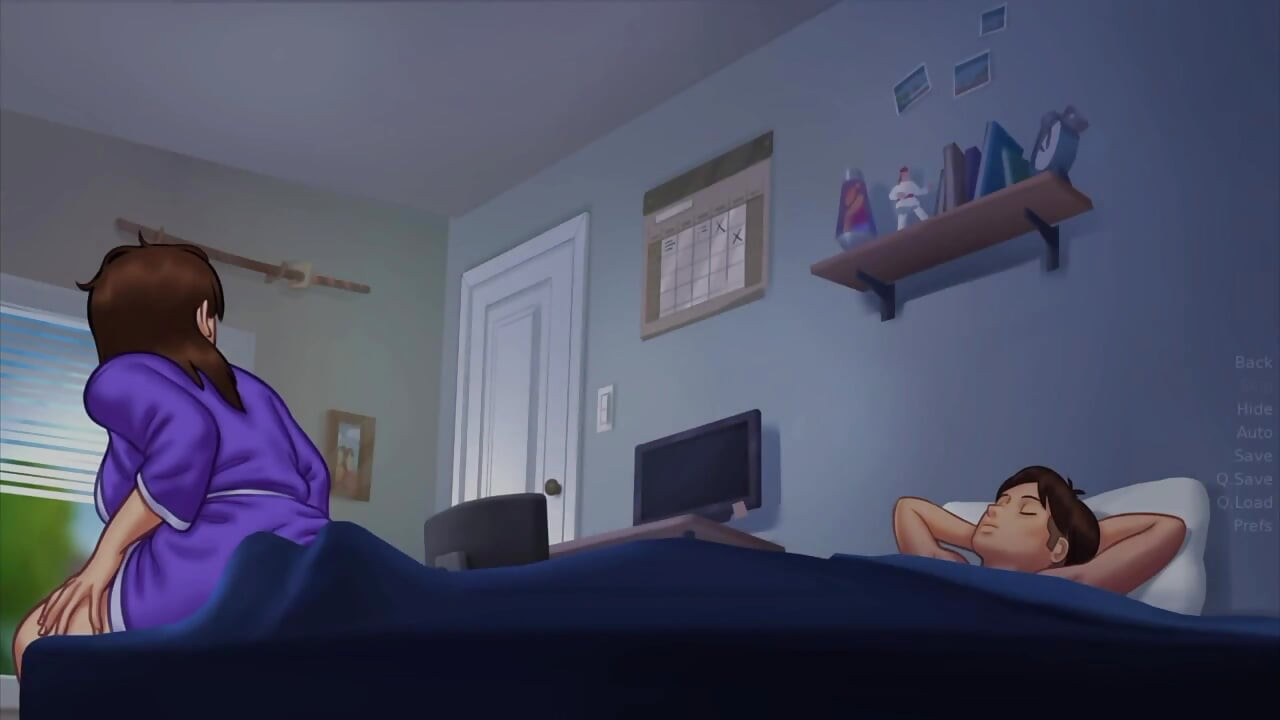 after shopping share bed stepmom stepson