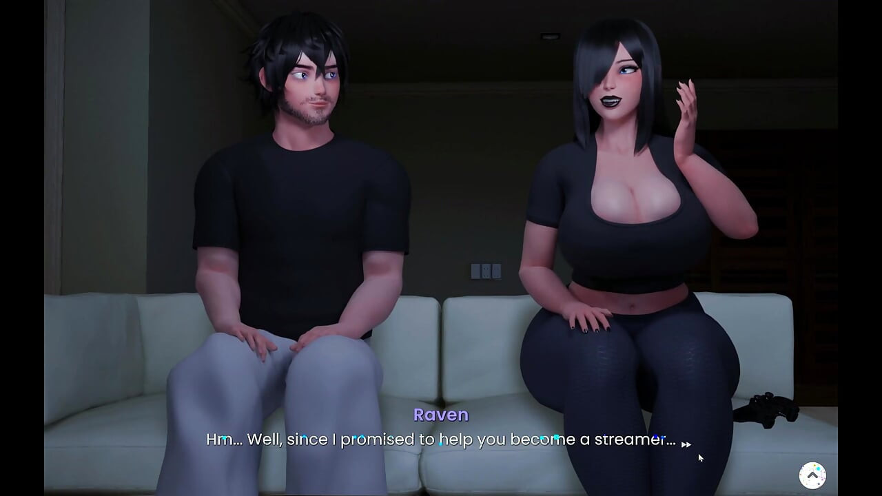 Mansion Days TABOO Hentai Game Ep.11 GAMER GIRL suck my GIANT COCK while training for STREAMING !