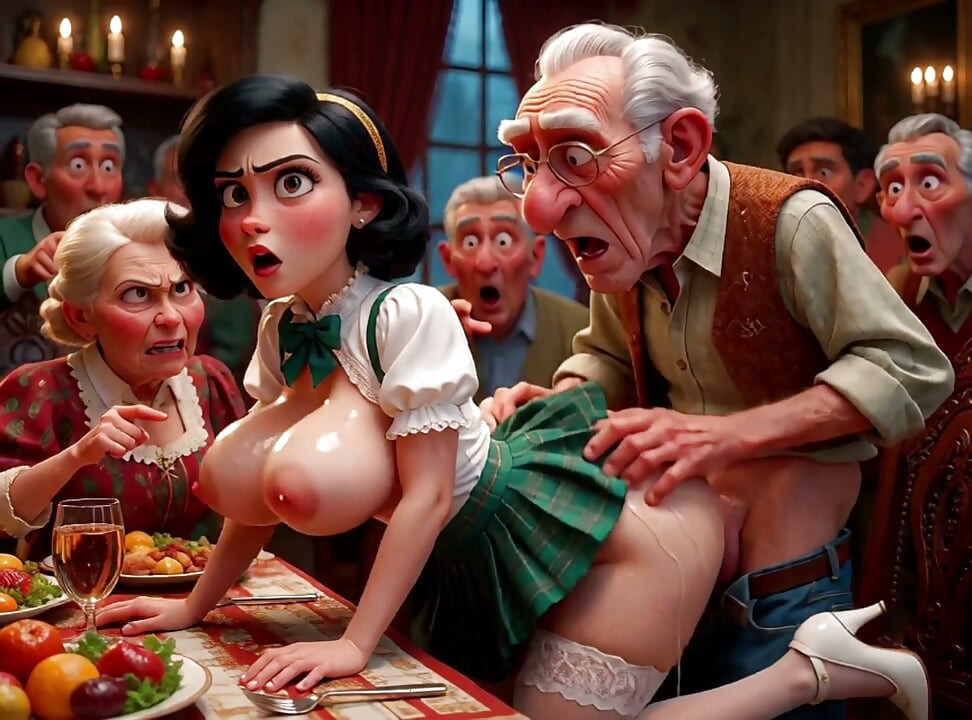 Jantar de idosos fica explícito quando uma mulher chega para dar prazer aos convidados (gerado por IA)