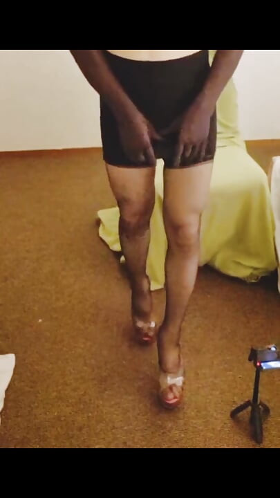 Transparent Nylon Bra, Transparent Tight Nylon Miniskirt