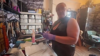 Preparation for sounding with Domina Satana & Mistress Izar