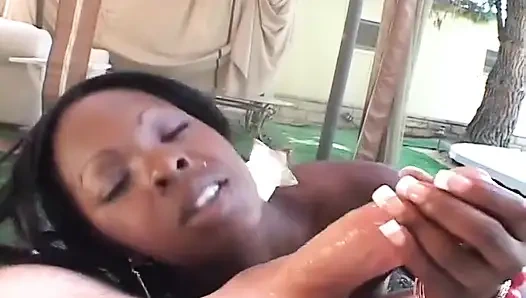 First deepthroat with a white cock