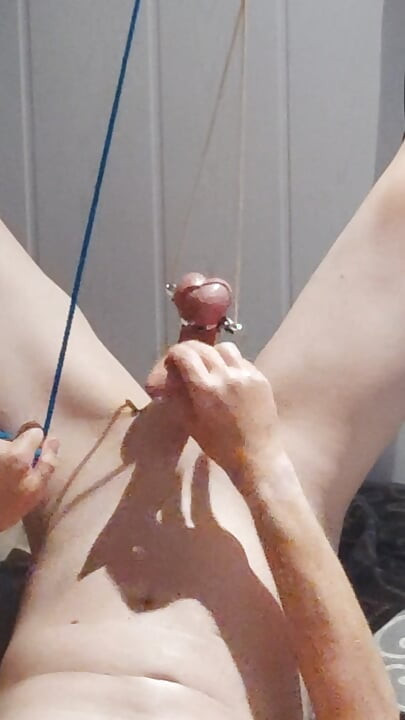 Hanging on my Balls and wanking