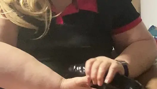 British Blonde Milf gets wild with Huge BBC. Naughty play