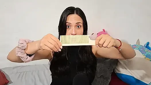 Asmr rol yapma kız arkadaşın saçını kesiyor