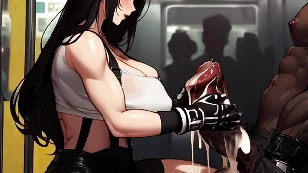 Tifa Gives Strangers Sneaky Handjobs On The Midgar Train