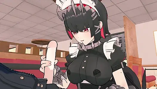 =Zenless Zone Нулевой = Ellen Joe X Wise: Рискованный публичный секс в Макдональдсе (4K)