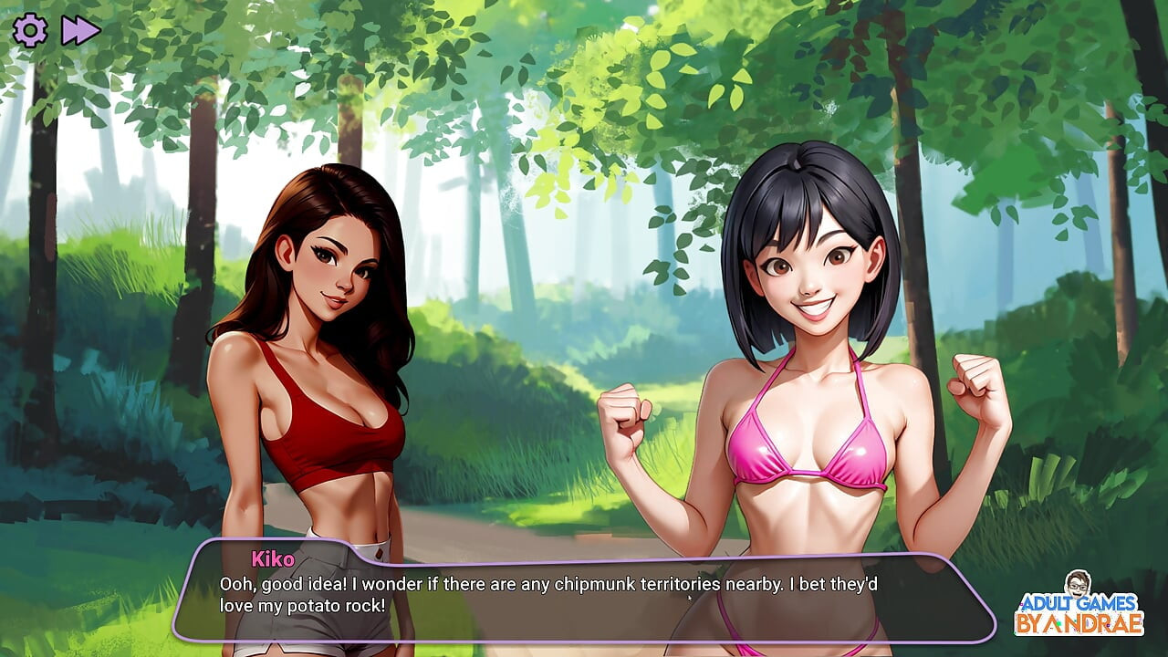 EP2: No Fap Island Gameplay - Julie en Tatiana ontdekken in het bos