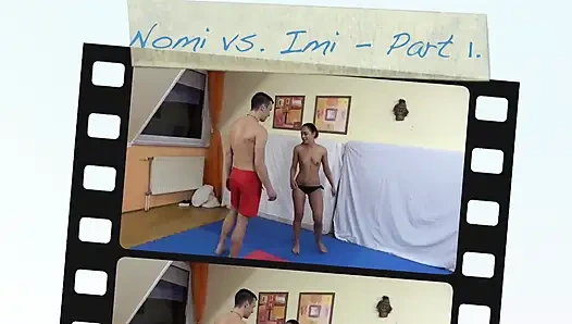 Nomi vs. Imi, nude wrestling