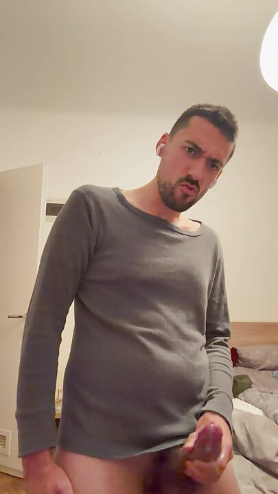 Hot Daddy Jerks off and Busts a Thick Load