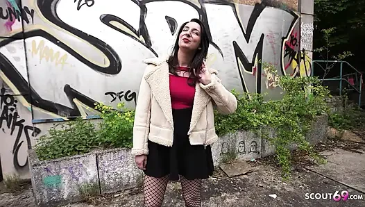 GERMAN SCOUT - German Cougar Ariel Rossi with Big Ass Pick Up for First Casting Fuck