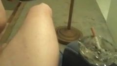 Hot Sexy Brunette Smoking and Jerking