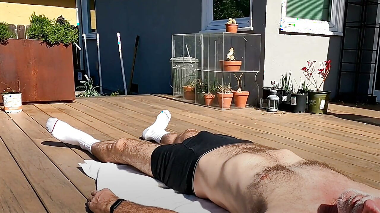 Boy Surprises Stepdaddy Strips and Sucks Him Outdoors