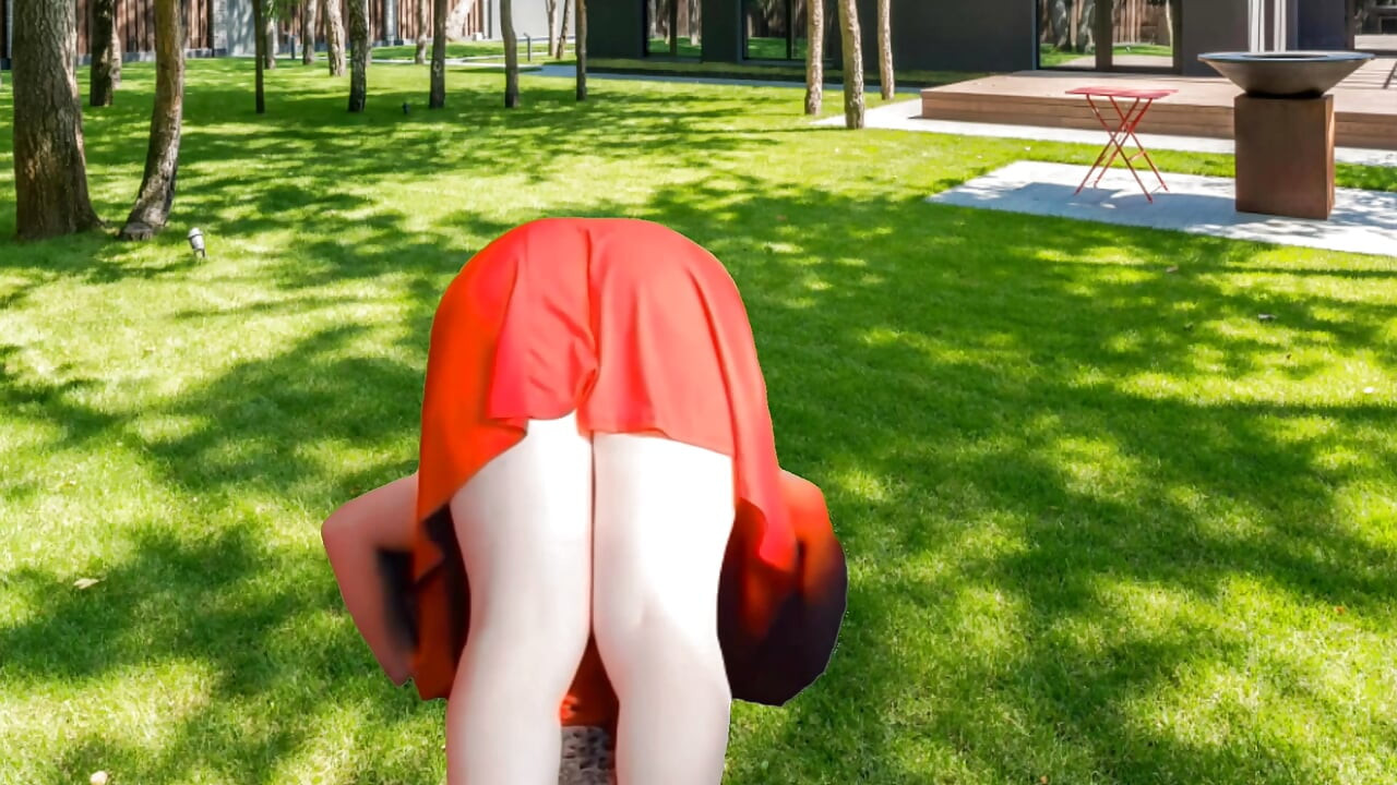 XX Red Dressed Outdoor Blonde Bubble Butt Smooth Ass Delicious Booty Pretty Legs