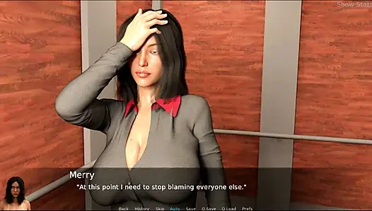 Istri hot proyek #44 - merry dan ben terjebak di lift... Ed menatap merry saat dia mandi
