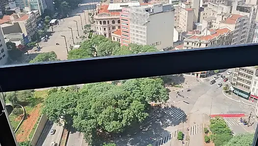 Girl Having Sex in Front of the Window of the Mirante Sampa Sky in Downtown São Paulo with Everyone Watching