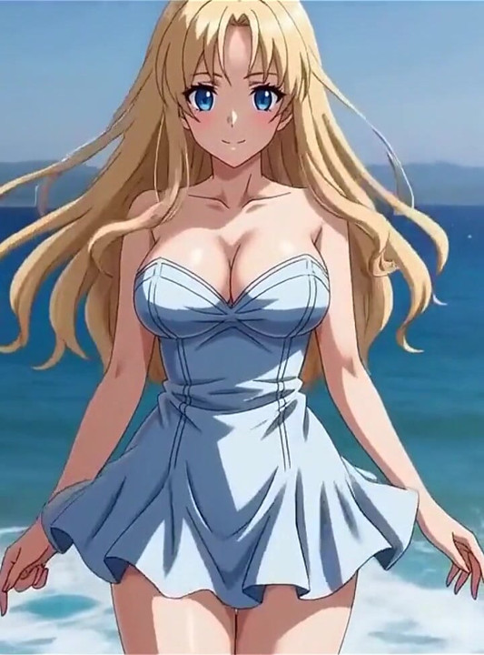 Blonde Mini Dress Slut Pier Ass & Tit Flash Loud Masturbation Ai Generated