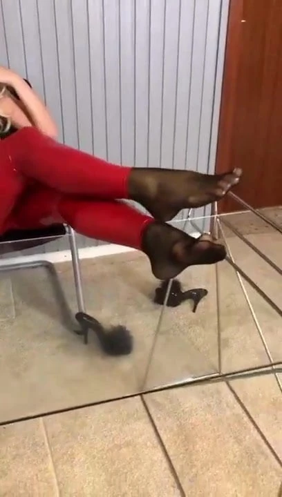 Red latex leginggs