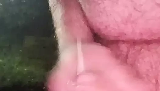 Strip and cum next to main road