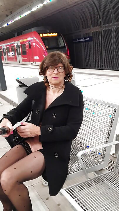 Naked in the subway station