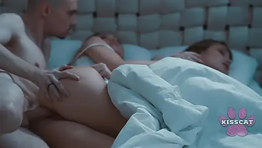 Will Step Dad Fuck and Cum Inside Step Daughter Jessie Ames in Share Bed While Step Mom?