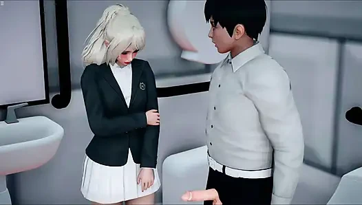 Japanese Petite 18 Plus School Stepsister Riding Hiro Cock In Toilet