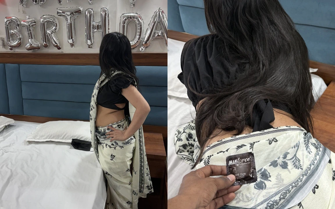 嫂子在姐夫的生日给姐夫惊喜, 并送给他她的阴户