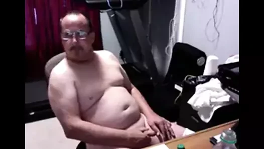 Dede kameraya boşalıyor