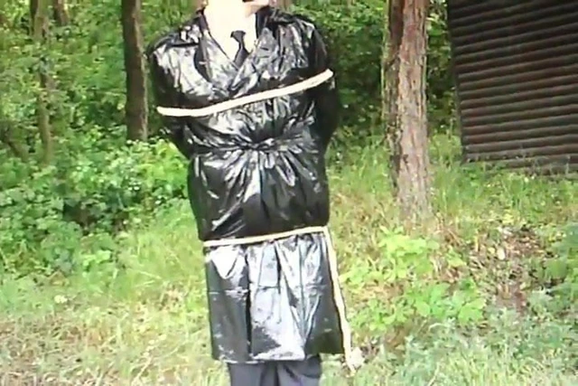 Raincoat tied