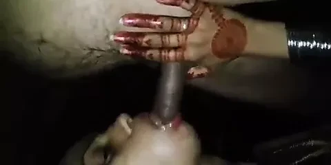 Indian honeymoon blowjob