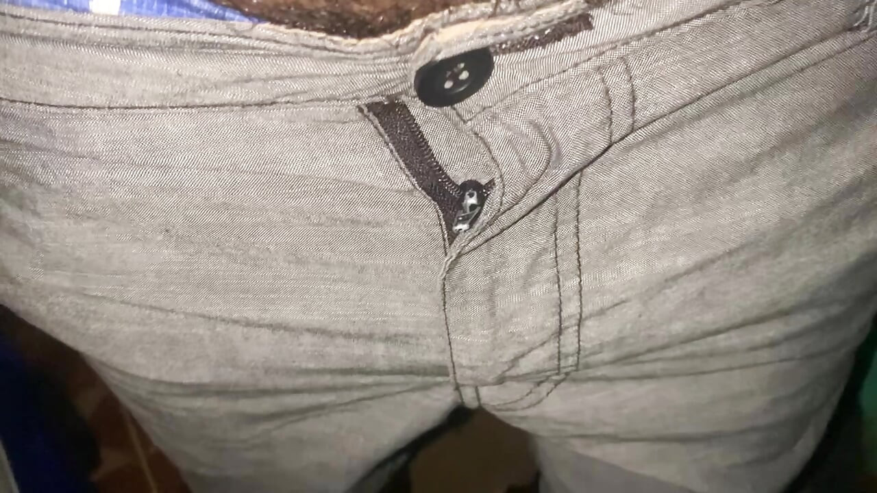 Pissing Outdoor From a Cabin Desperate Male