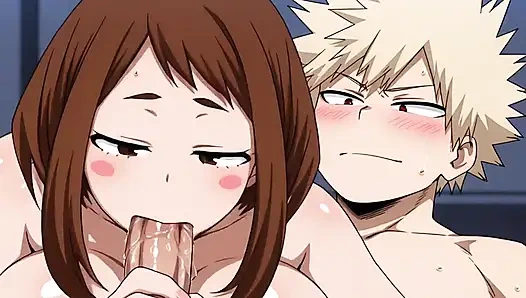 Katsuki x Ochako (MHA) generated by AI