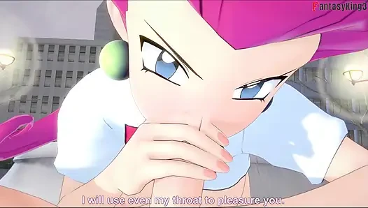 Jessie Rocket parkta sert seks - poketmonster