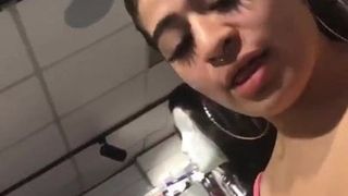 Emendy Bouncing Her Boobs In The Store