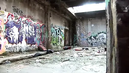 Delicious blonde milf fucked in abandoned building
