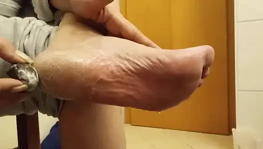 Glitschige Fußsohlen Nahaufnahme – Total Sexy & Rein!