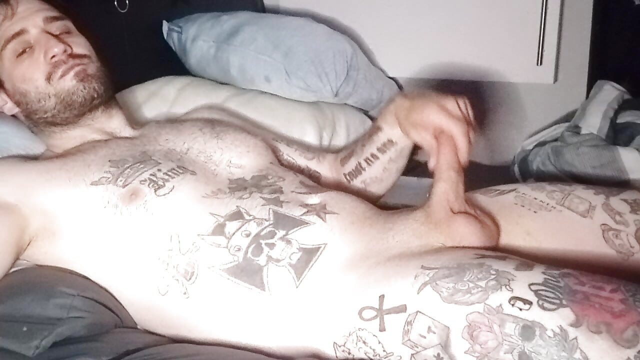 Hot guy rubbing his cock so nicely
