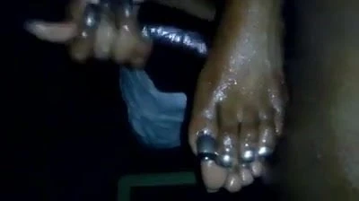 Ebony footjob