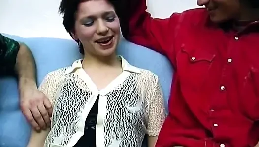 Prolapse Tease with Fingers Stretching Wet Holes Wide