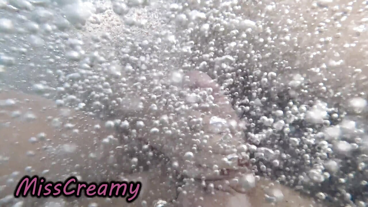 Public Pool Stepsister Dick Flash Risky Handjob Crowd Watching Cumshot 4K