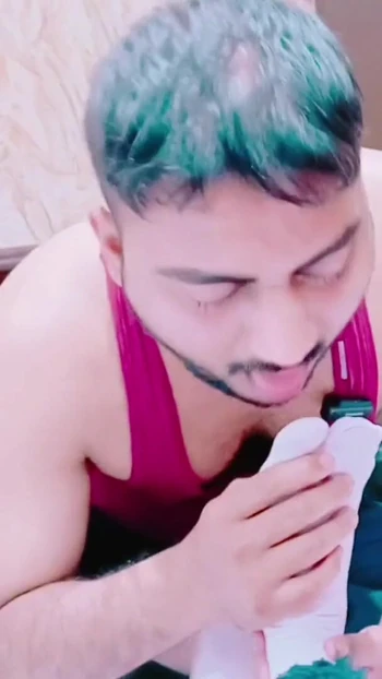 Emotional moment from "Goddess Fatima Sock Lick"