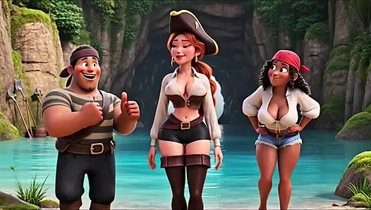 Petualangan bajak laut sensual: membangun tempat persembunyian tropis (diciptakan oleh AI)