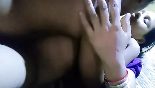 Indian girlfriend getting fucked at night