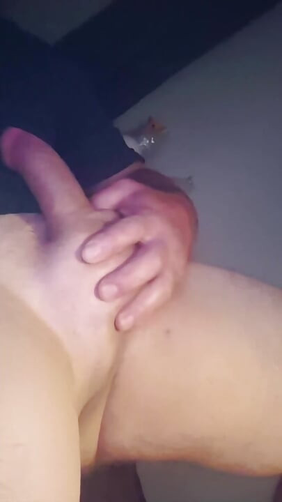 So horny and hard about to cum with balls super tight and big erection