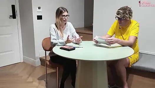 Stepmom Framed by the Perverted Demands of Her Petty Stepson Reluctantly Helps Him with the Sperm Test